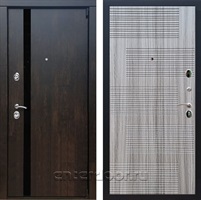 Входная металлическая дверь Премьер 3К ФЛ-185 (Тиковое дерево / Сандал серый)