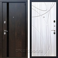 Входная металлическая дверь Премьер 3К ФЛ-247 (Тиковое дерево / Сандал белый)