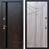 Входная металлическая дверь Премьер 3К ФЛ-247 (Тиковое дерево / Сандал серый)