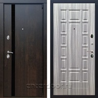 Входная металлическая дверь Премьер 3К ФЛ-244 (Тиковое дерево / Сандал серый)