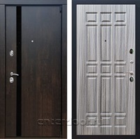 Входная металлическая дверь Премьер 3К ФЛ-33 (Тиковое дерево / Сандал серый)
