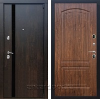 Входная металлическая дверь Премьер 3К ФЛ-138 (Тиковое дерево / Орех темный)