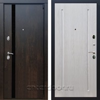 Входная металлическая дверь Премьер 3К ФЛ-68 (Тиковое дерево / Лиственница беж)