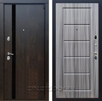 Входная металлическая дверь Премьер 3К ФЛ-39 (Тиковое дерево / Сандал серый)