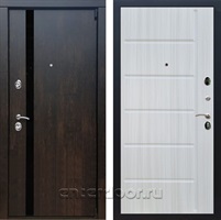 Входная металлическая дверь Премьер 3К ФЛ-102 (Тиковое дерево / Сандал белый)