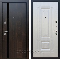 Входная металлическая дверь Премьер 3К ФЛ-2 (Тиковое дерево / Лиственница беж)
