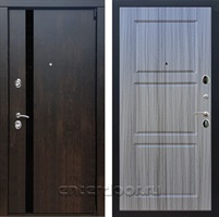 Входная металлическая дверь Премьер 3К ФЛ-3 (Тиковое дерево / Сандал серый)