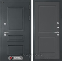 Уличная металлическая дверь с терморазрывом Атлантик 11 (Графитовый серый RAL 7024 / Графит софт)