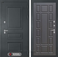 Уличная металлическая дверь с терморазрывом Атлантик 12 (Графитовый серый RAL 7024 / Венге)