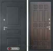 Уличная металлическая дверь с терморазрывом Атлантик 16 (Графитовый серый RAL 7024 / Алмон 28)