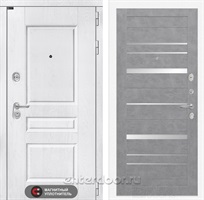 Входная металлическая дверь Лабиринт Версаль 20 (Альберо браш / Бетон светлый)