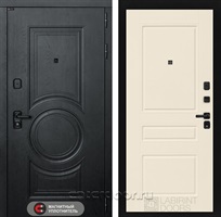 Входная металлическая дверь Лабиринт Grand 03 (Альберо блэк / Крем софт)