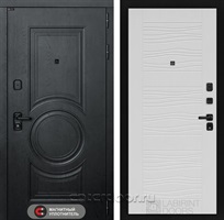 Входная металлическая дверь Лабиринт Grand 06 (Альберо блэк / Белое дерево)