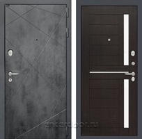 Входная металлическая дверь Лабиринт Лофт 02 (Бетон темный / Венге)
