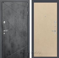 Входная металлическая дверь Лабиринт Лофт 05 (Бетон темный / Венге светлый)