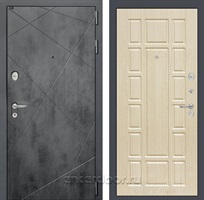 Входная металлическая дверь Лабиринт Лофт 12 (Бетон темный / Беленый дуб)