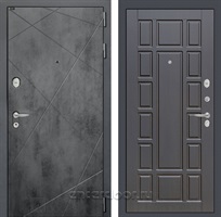 Входная металлическая дверь Лабиринт Лофт 12 (Бетон темный / Венге)