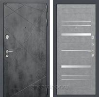 Входная металлическая дверь Лабиринт Лофт 20 (Бетон темный / Бетон светлый)