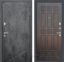 Входная металлическая дверь Лабиринт Лофт 16 (Бетон темный / Алмон 28)