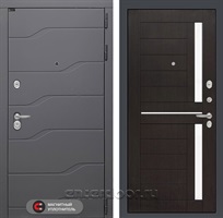 Входная металлическая дверь Лабиринт River 02 (Графит софт / Венге)