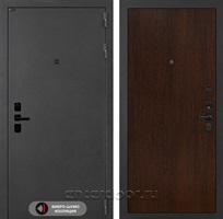 Входная металлическая дверь Лабиринт Acustic 05 (Муар серый / Венге)