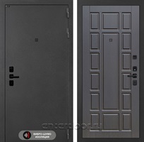 Входная металлическая дверь Лабиринт Acustic 12 (Муар серый / Венге)