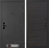 Входная металлическая дверь Лабиринт Acustic 14 (Муар серый / Эковенге поперечный)