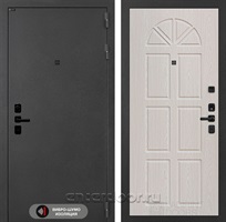 Входная металлическая дверь Лабиринт Acustic 15 (Муар серый / Алмон 25)