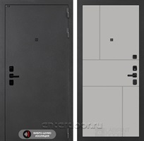Входная металлическая дверь Лабиринт Acustic 21 (Муар серый / Грей софт)