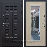 Входная металлическая дверь Армада Сенатор 3К с Зеркалом (Венге / Беленый дуб)