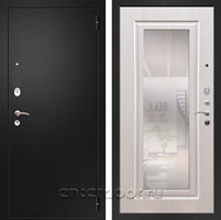 Входная металлическая дверь Армада Арсенал с зеркалом ФЛЗ-120 (Черный муар / Лиственница беж)