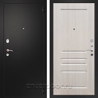 Входная металлическая дверь Армада 1A ФЛ-243 (Черный муар / Беленый дуб)
