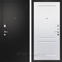 Входная металлическая дверь Армада 1A ФЛ-117 (Черный муар / Белый матовый)