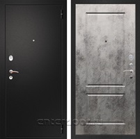 Входная металлическая дверь Армада 1A ФЛ-117 (Черный муар / Бетон тёмный)