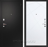 Входная металлическая дверь Армада 1A ФЛ-291 (Черный муар / Белый матовый)