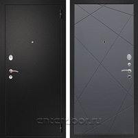 Входная металлическая дверь Армада 1A ФЛ-291 (Черный муар / Графит софт)