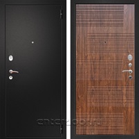 Входная металлическая дверь Армада Арсенал ФЛ-185 (Черный муар / Орех темный)