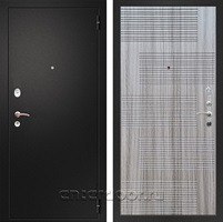 Входная металлическая дверь Армада Арсенал ФЛ-185 (Черный муар / Сандал серый)