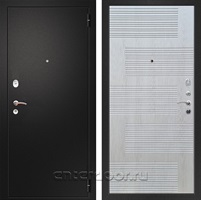 Входная металлическая дверь Армада Арсенал ФЛ-185 (Черный муар / Лиственница беж)