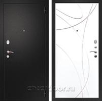 Входная металлическая дверь Армада Арсенал ФЛ-247 (Черный муар / Белый матовый)