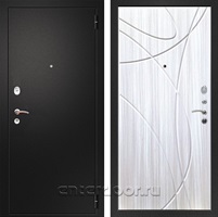 Входная металлическая дверь Армада Арсенал ФЛ-247 (Черный муар / Сандал белый)