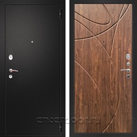 Входная металлическая дверь Армада Арсенал ФЛ-247 (Черный муар / Орех темный)