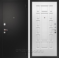 Входная металлическая дверь Армада Арсенал ФЛ-244 (Черный муар / Белый ясень)