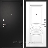 Входная металлическая дверь Армада Арсенал ФЛ-181 (Черный муар / Белый матовый)