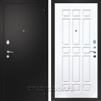 Входная металлическая дверь Армада Арсенал ФЛ-33 (Черный муар / Белый матовый)