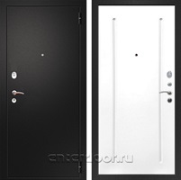 Входная металлическая дверь Армада Арсенал ФЛ-68 (Черный муар / Белый матовый)