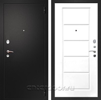 Входная металлическая дверь Армада Арсенал ФЛ-39 (Черный муар / Белый матовый)