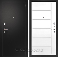 Входная металлическая дверь Армада Арсенал ФЛ-102 (Черный муар / Белый матовый)