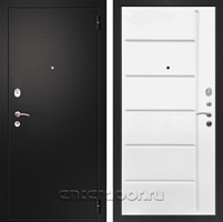 Входная металлическая дверь Армада Арсенал ФЛ-102 (Черный муар / Белый ясень)