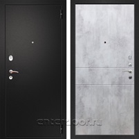 Входная металлическая дверь Армада Арсенал ФЛ-290 (Черный муар / Бетон светлый)